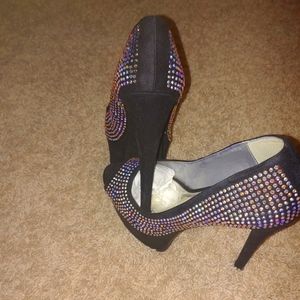 Peep Toe sparkling pump